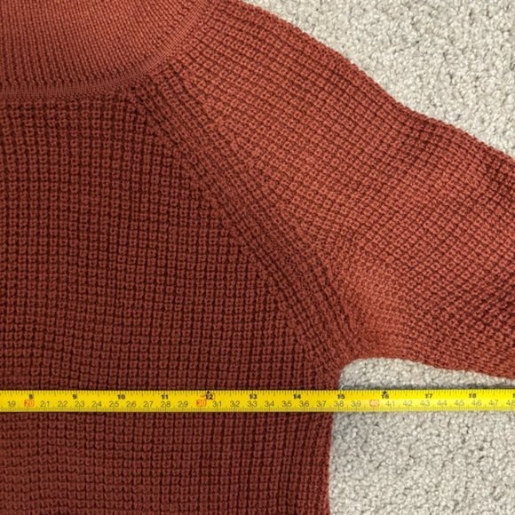 Aritzia Wilfred Free Bianca Dress Sweater Dress Size XXS Rust Red Merino Wool - Picture 13 of 14